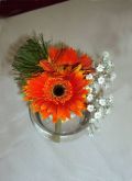 Arranjo Cristal com gerbera